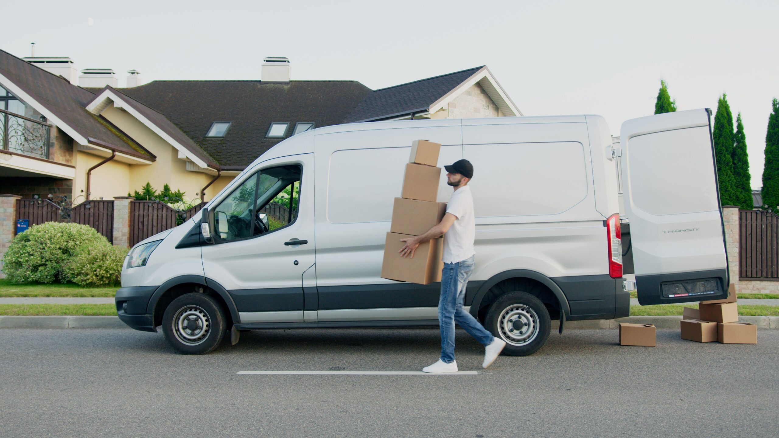 courier van deliveries making courier deliveries across the UK